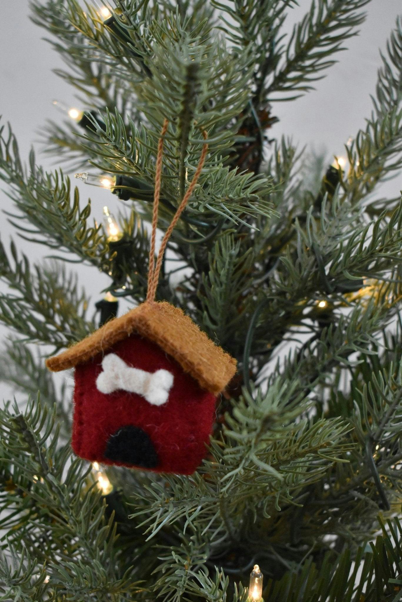 Dog Themed Christmas Decoration Set for Table Top Trees - 9 Pieces