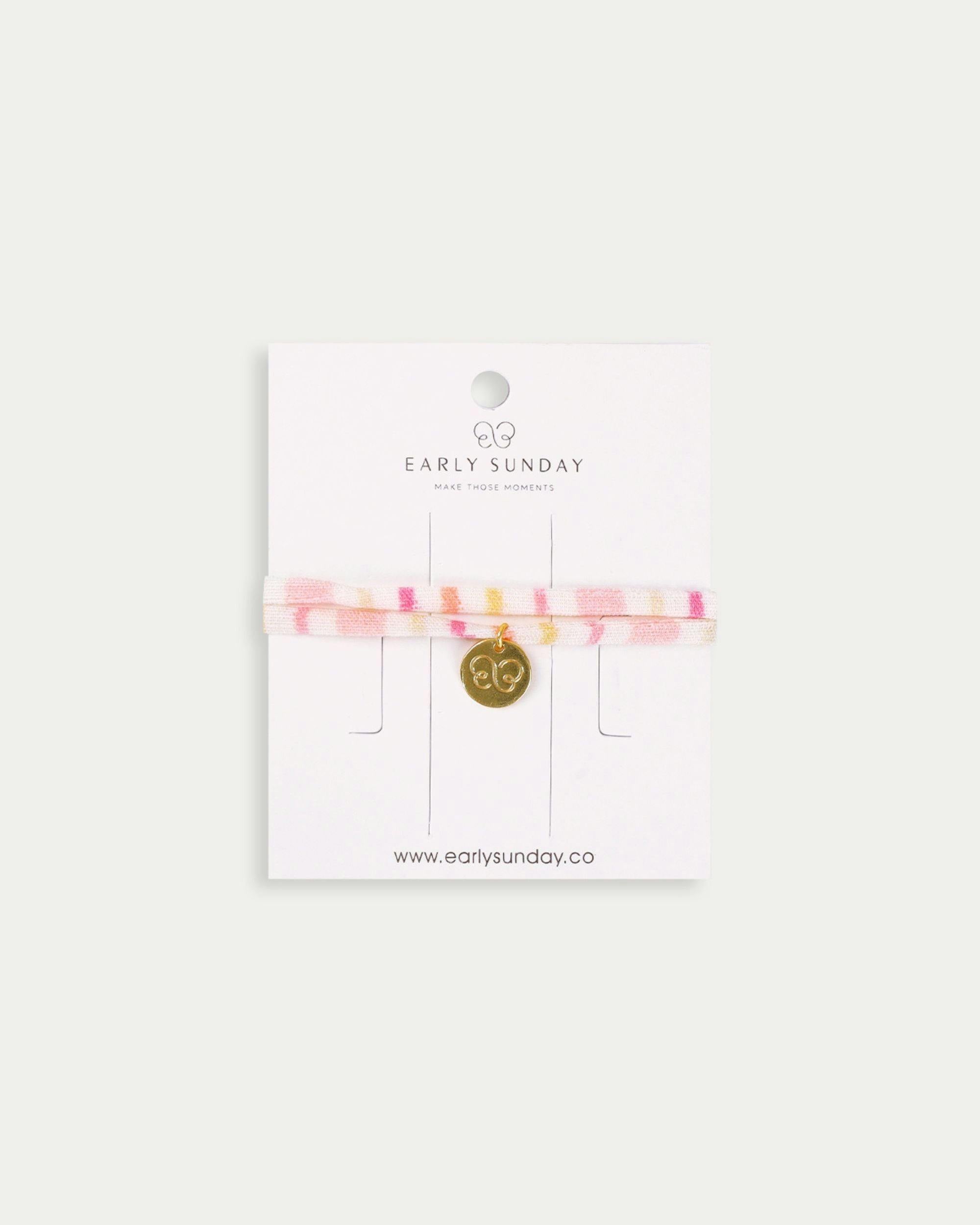 Charm Bracelet - Pink Stripes