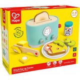 Hape: Ding & Pop-Up Toaster - 15pc Teal Wooden Food Playset