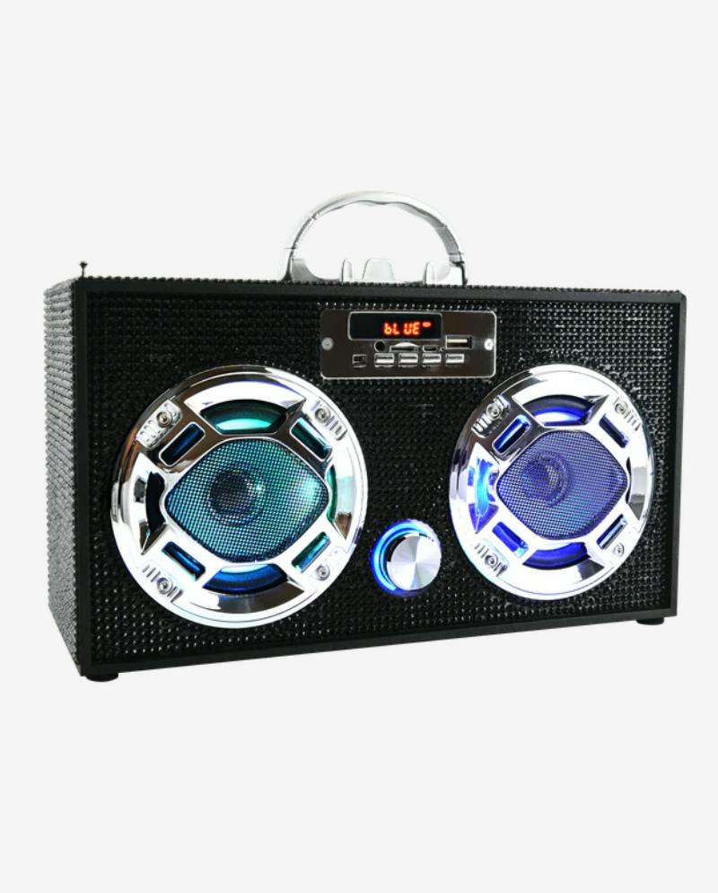 Black Bling Bluetooth Speaker & FM Radio
