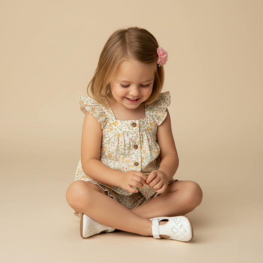 Organic Flutter Top & Shorts Set - Bloomfield