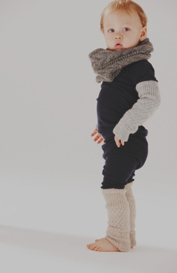 Hand-Knit Grey Leg & Arm Warmers