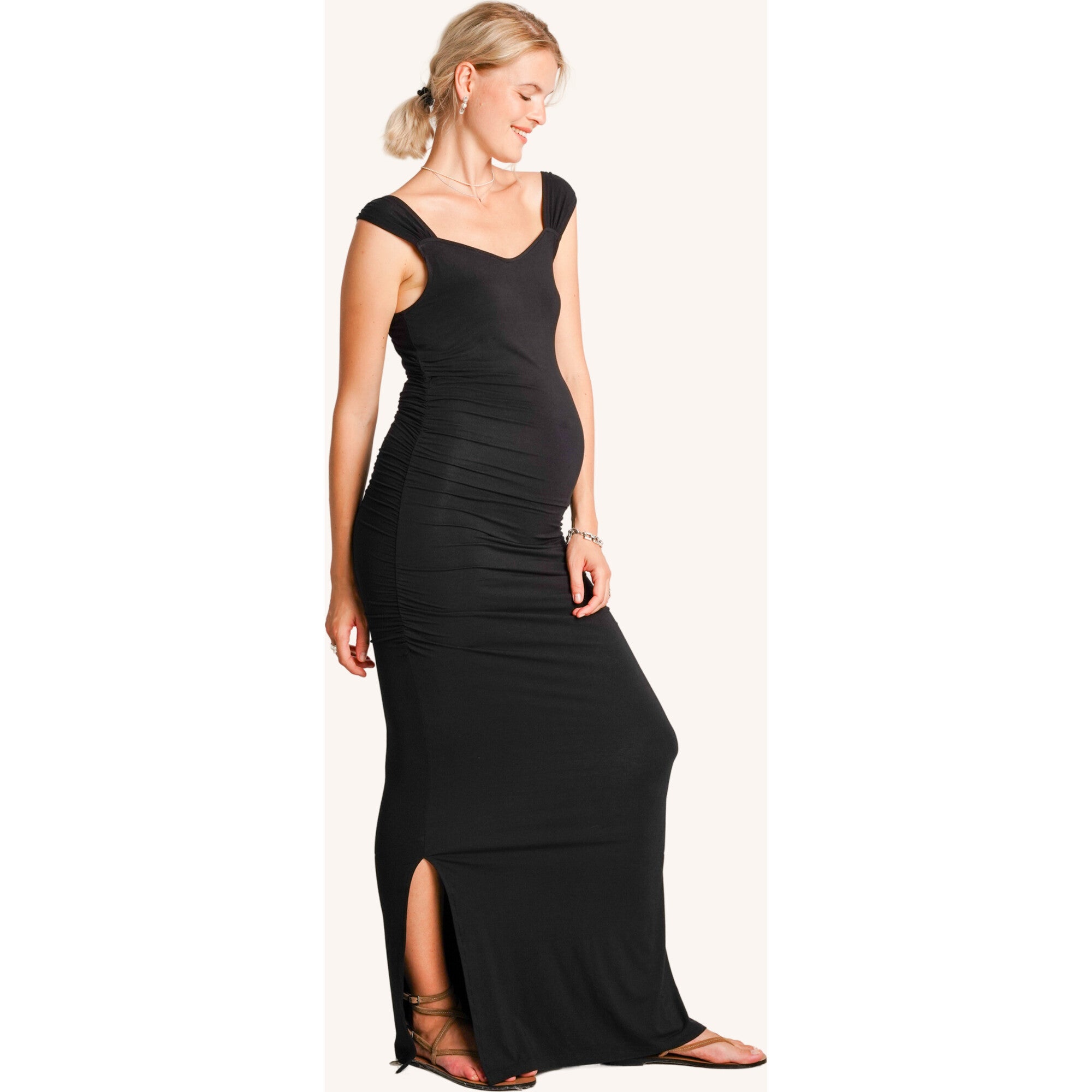 Zoey Maternity Dress, Black