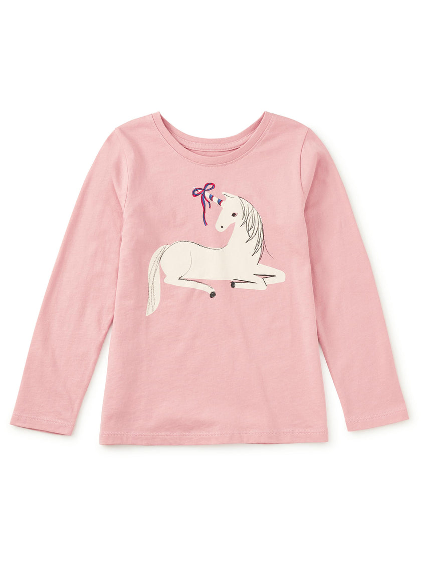 Royal Meadow Unicorn Graphic Tee, English Rose
