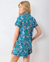 Must Love Dogs - Organic Pima Modal Knit Short PJ Set - Cerulean