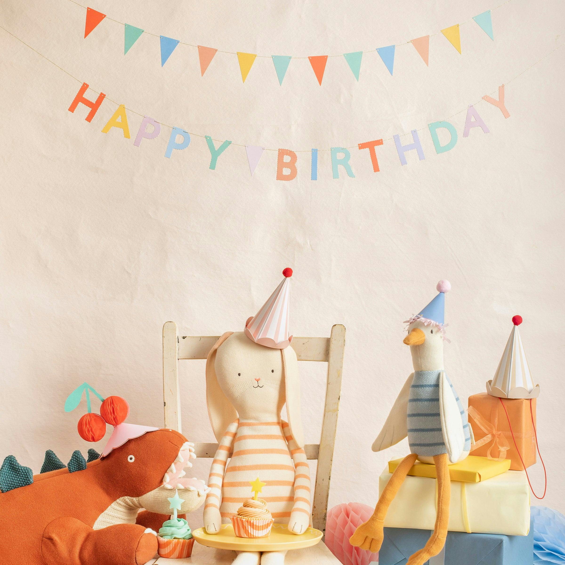 Stripe Pastel Party Hats