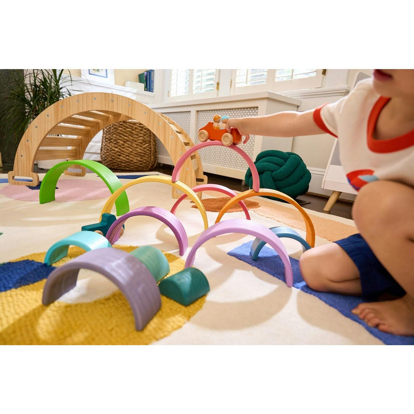 Avenlur Wooden Rainbow Stacker Blocks