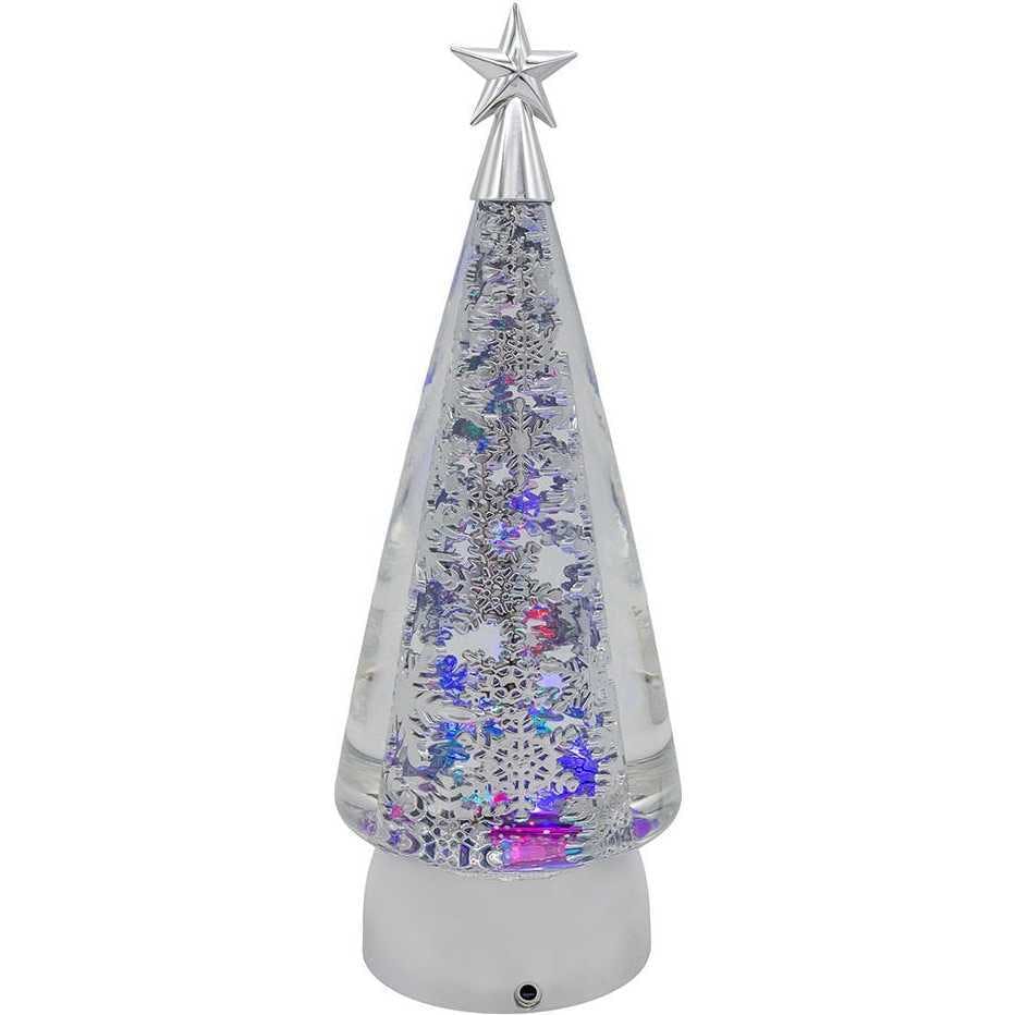 11.5-Inch Battery-Operated USB LED Rotating Christmas Tree
