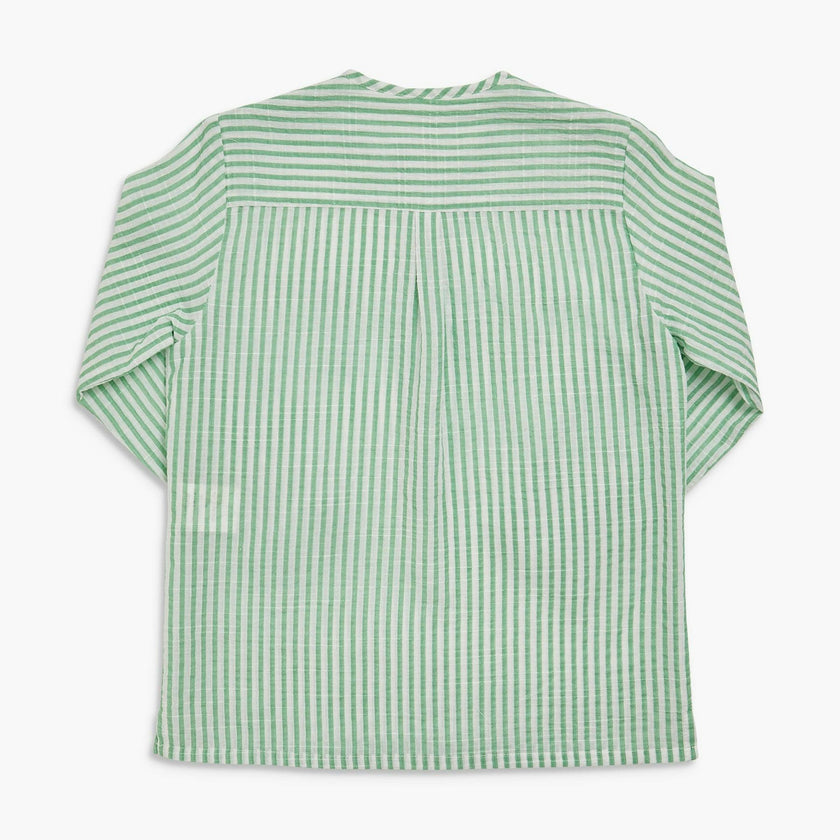 Victor Shirt Mint Stripe