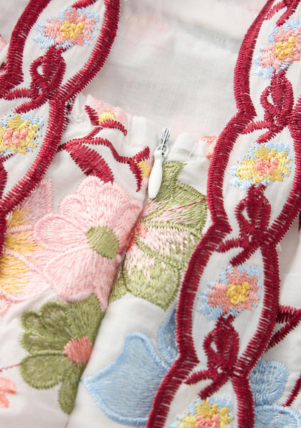 Penelope Cotton Embroidery Maxi Dress