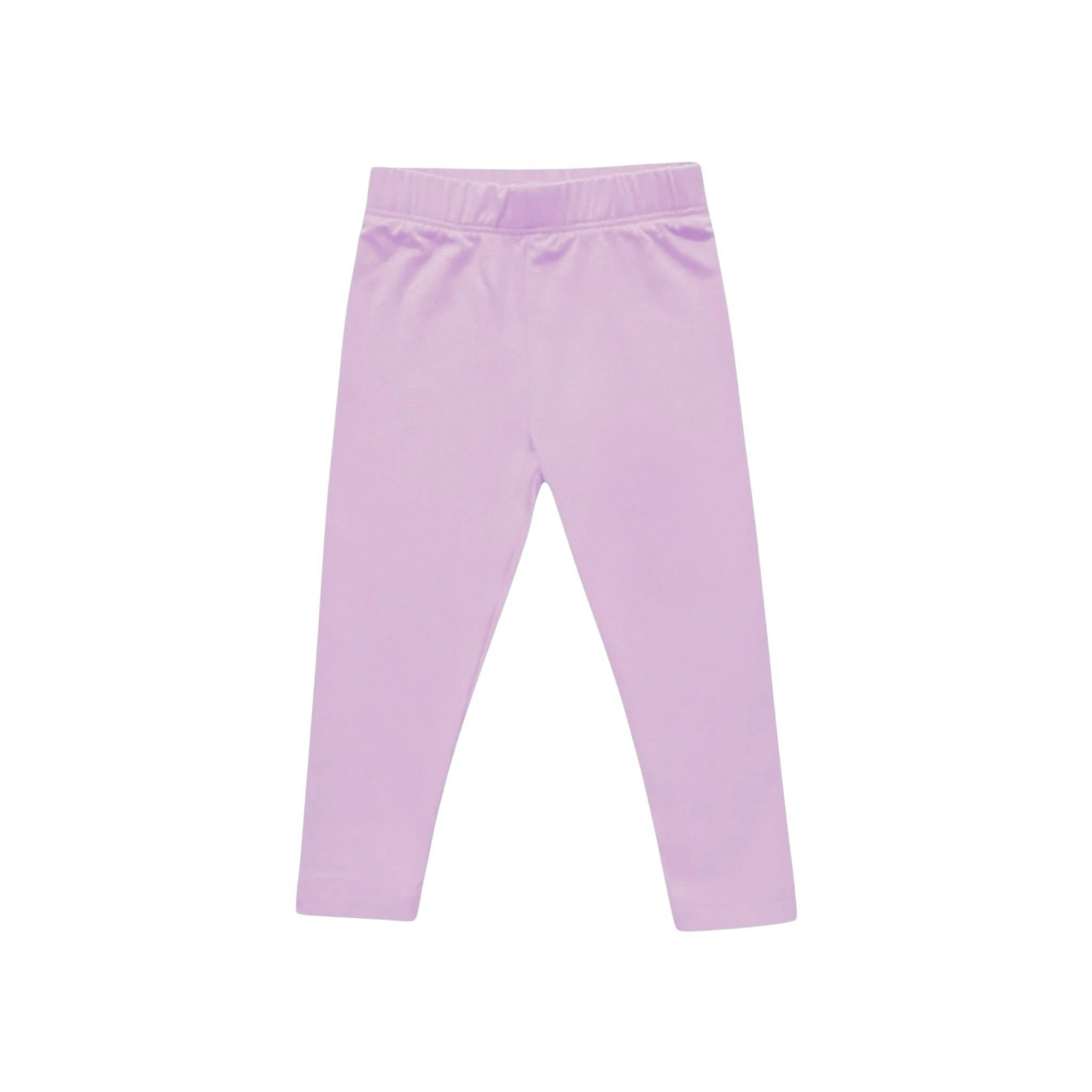 Girls' Basic Everyday Bamboo Leggings, Lavender
