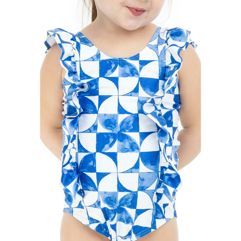 The Greece - Girls Ruffle One Piece UPF 50+