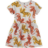 Short Sleeve Twirl Dress, Multi