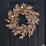 Metallic Glitter Vintage Style Holiday Front Door Wreath