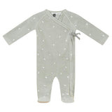 Cotton Velour Leaf Print Onesie