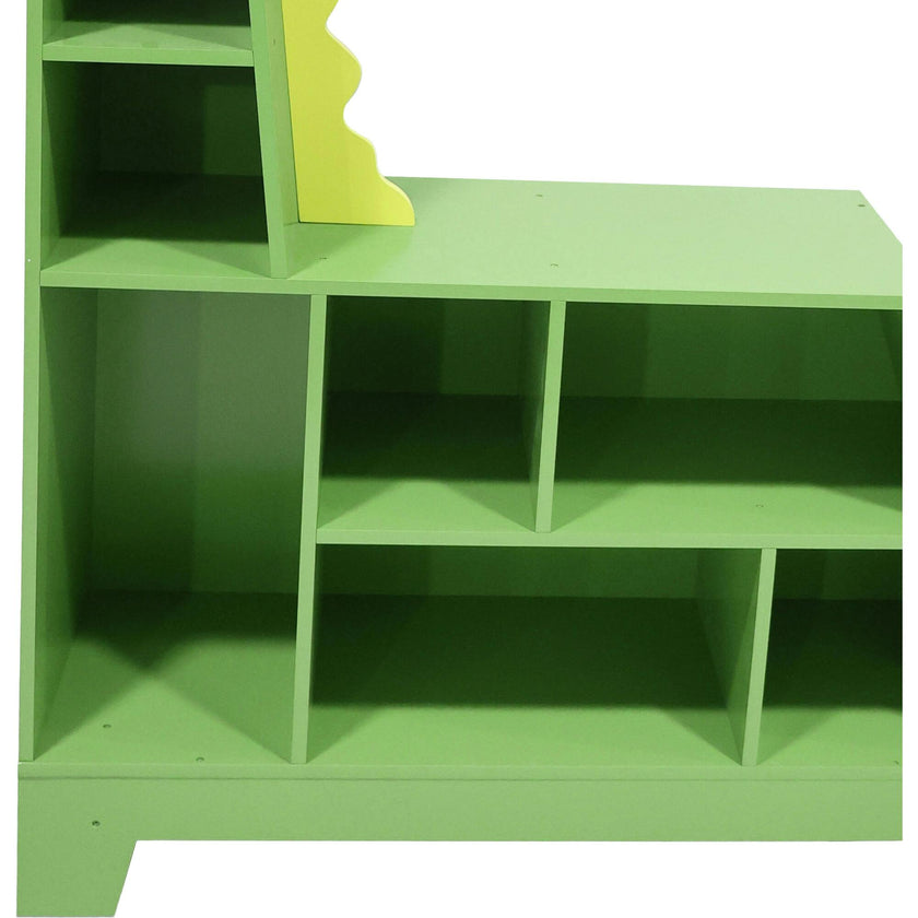 Dinosaur Shaped Bookcase / Toy Organizer With Assorted Cubbies
