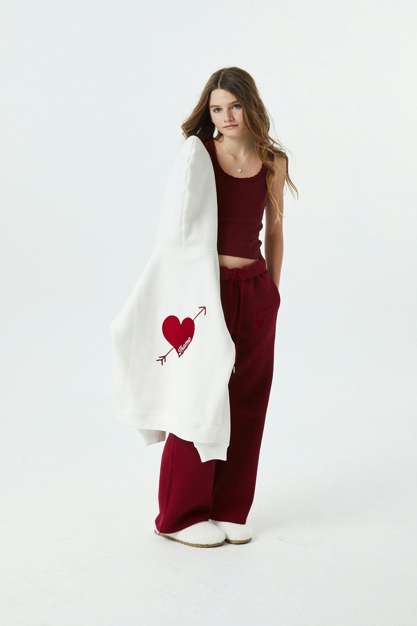 Lea White French Terry Oversized Hoodie - Ace