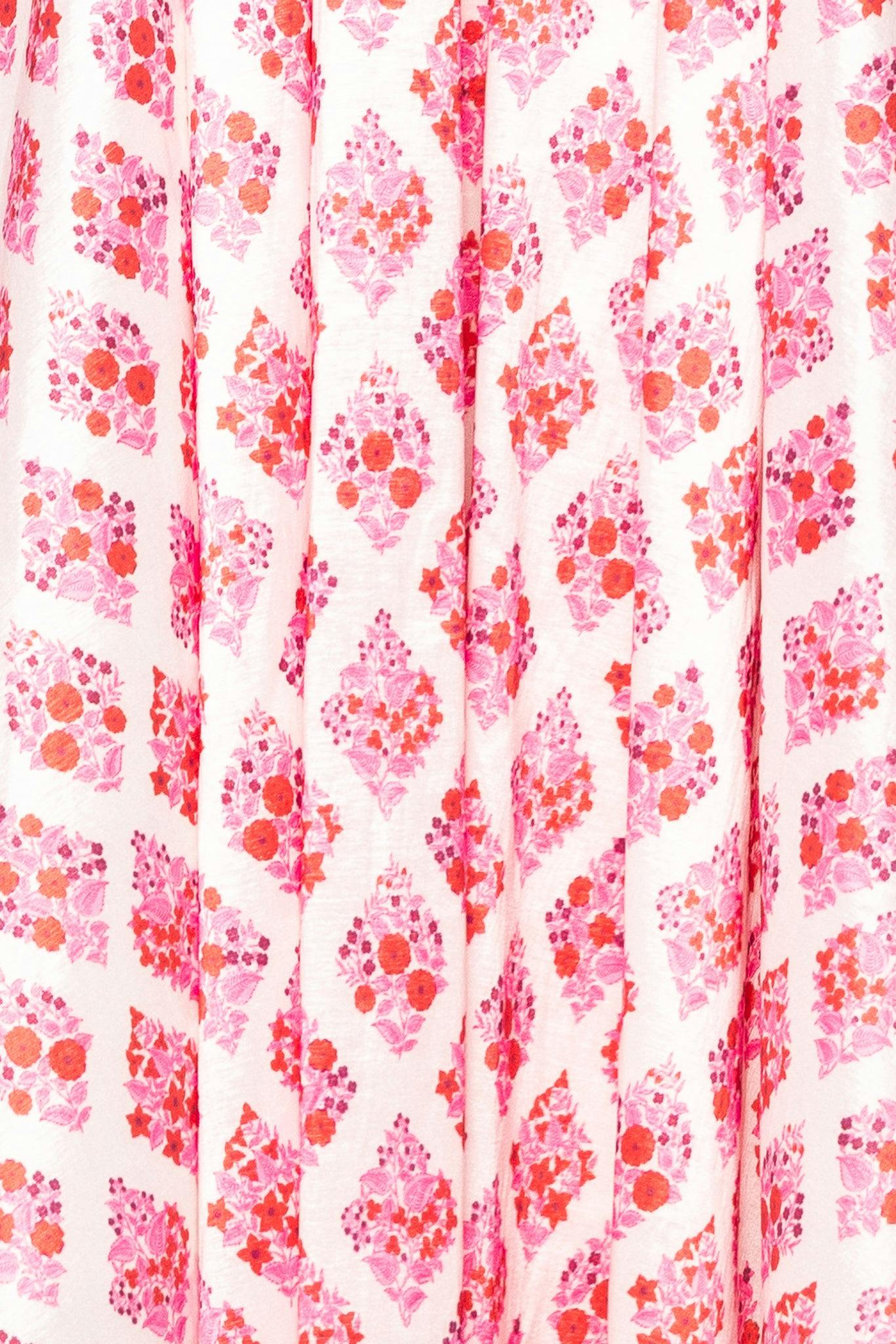 Kylie Dress in Rouge Lattice Floral