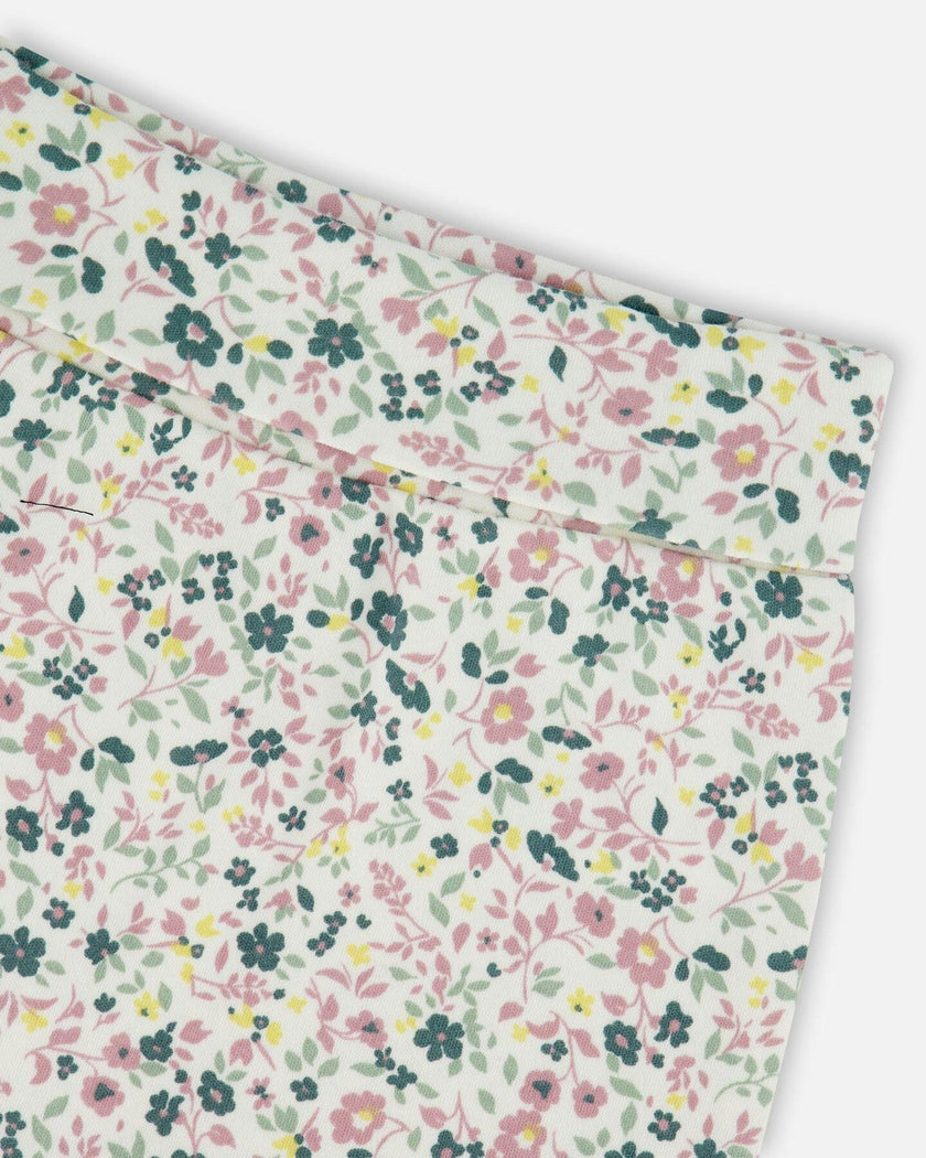 Organic Cotton Evolutive Pant Off-White Floral