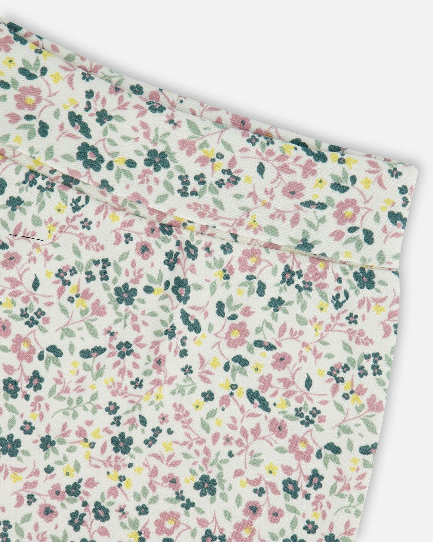 Organic Cotton Evolutive Pant Off-White Floral