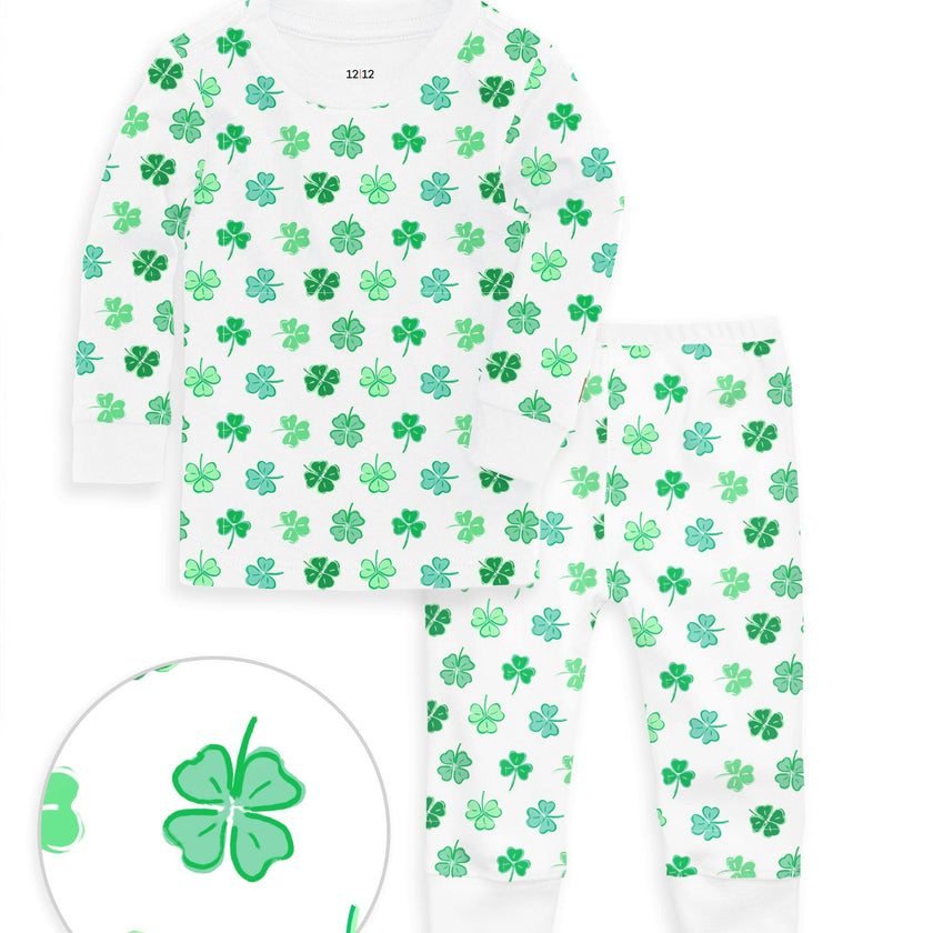 The Organic Long Sleeve Pajama Set [Shamrocks]