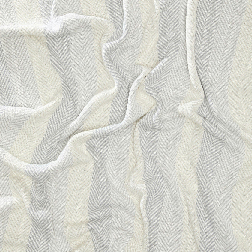 Cotton Sustainable Knit Striped | Chevron Throw Blanket - Herringbone Hues