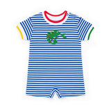 Stripe Knit Shortall With Lizard