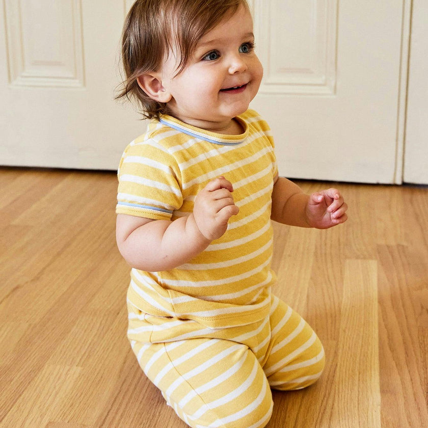Andy Baby Legging, Yellow Stripe