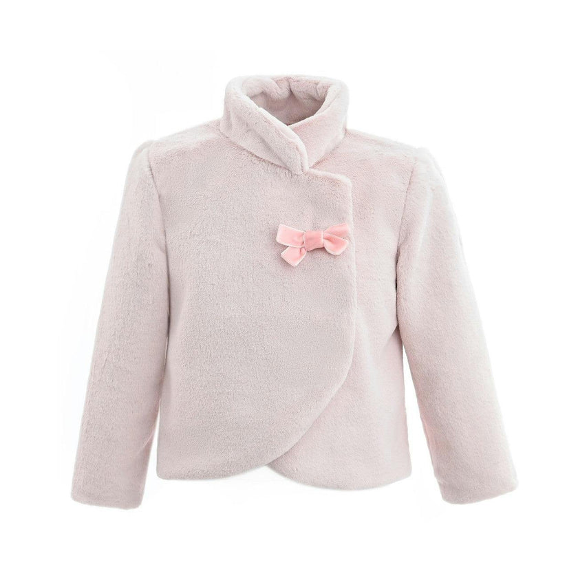 Pink Plush Asymmetrical Coat