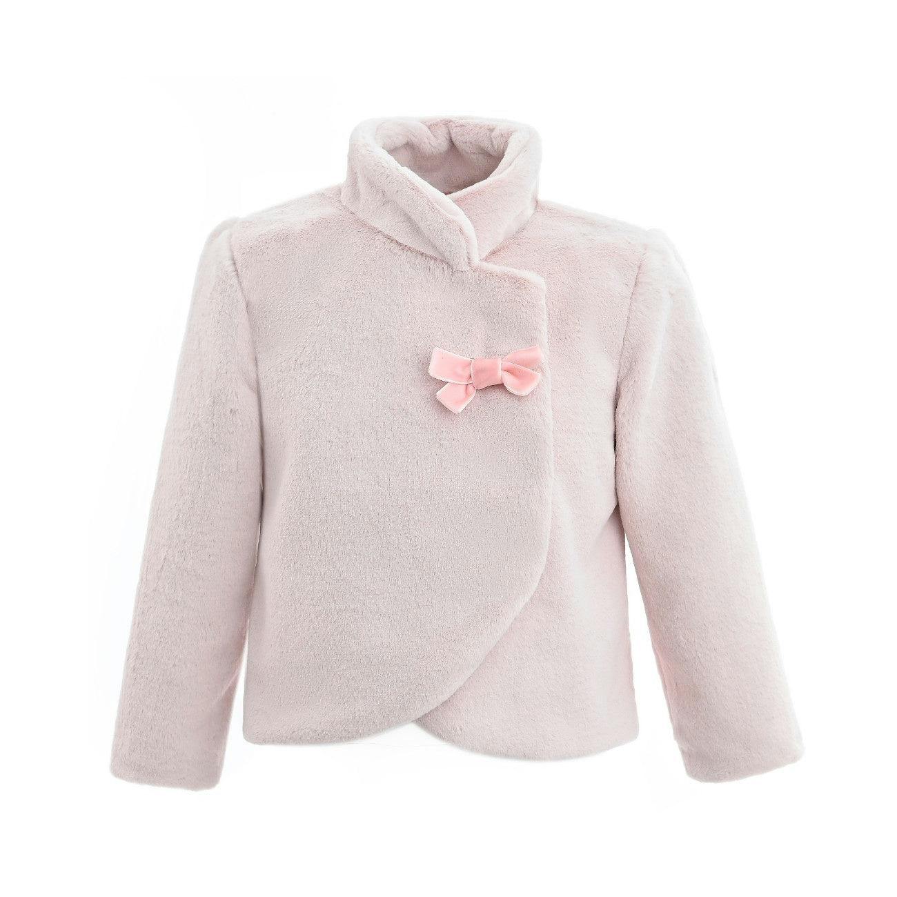 Pink Plush Asymmetrical Coat