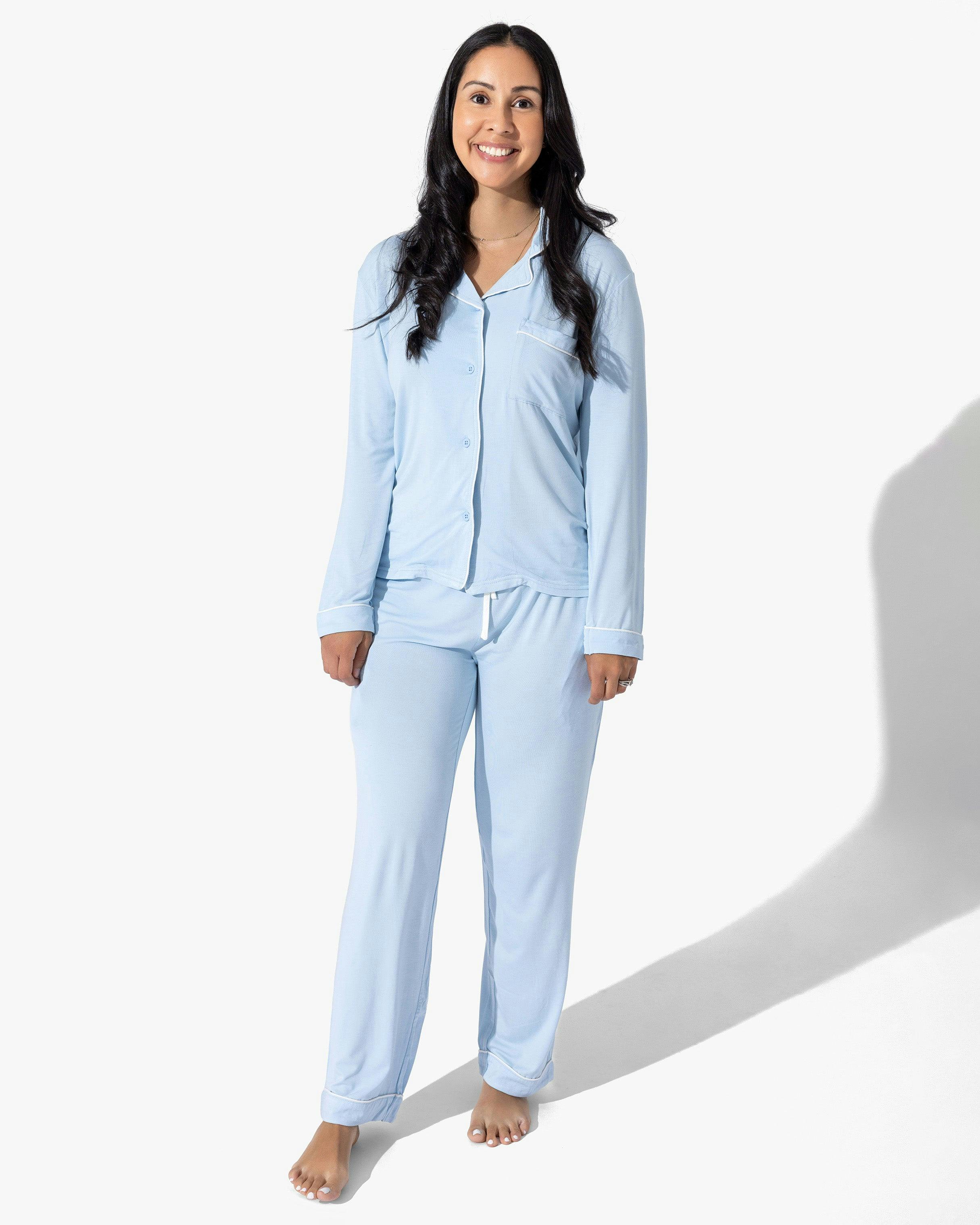 Sky Blue Bamboo Women's Pajama Set