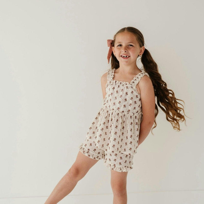 Ruffle Gauze Tank
