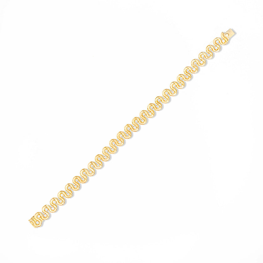 Found Squiggle Bracelet - Diamond