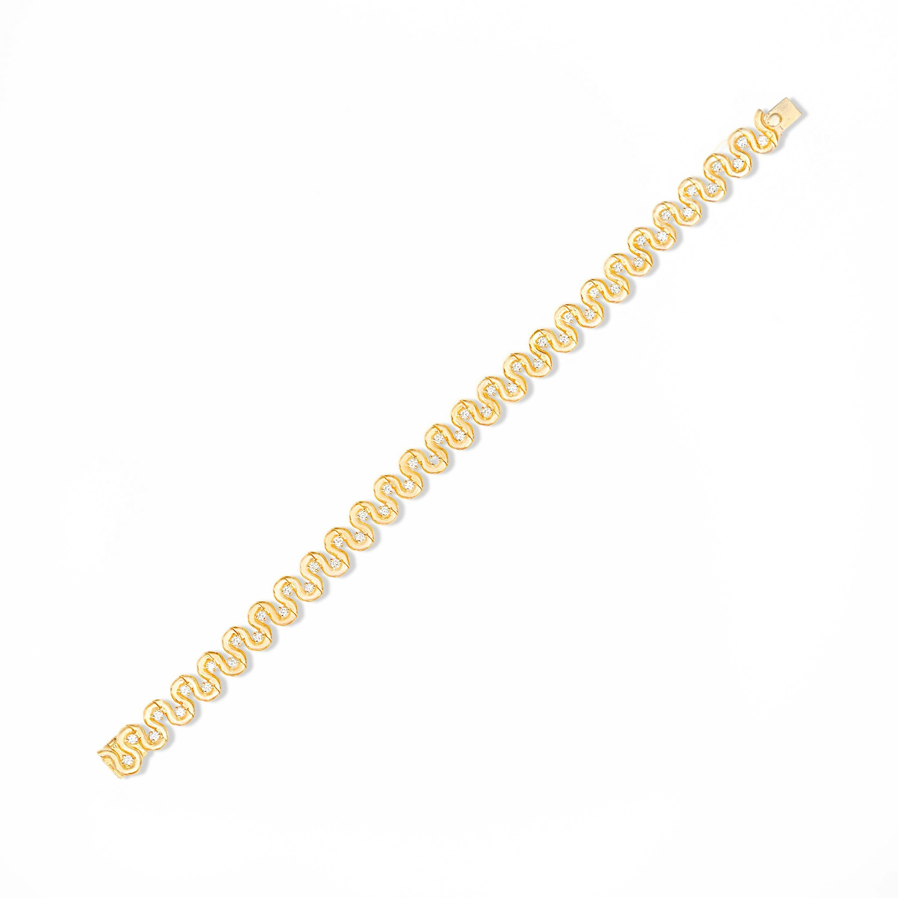 Found Squiggle Bracelet - Diamond