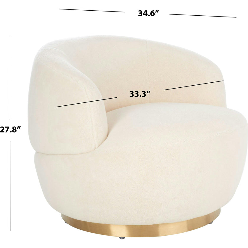 Flynn Faux Wool Swivel Chair