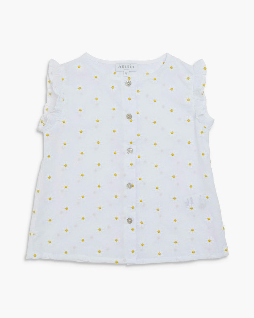 Noemie Top Daisy Embroidered