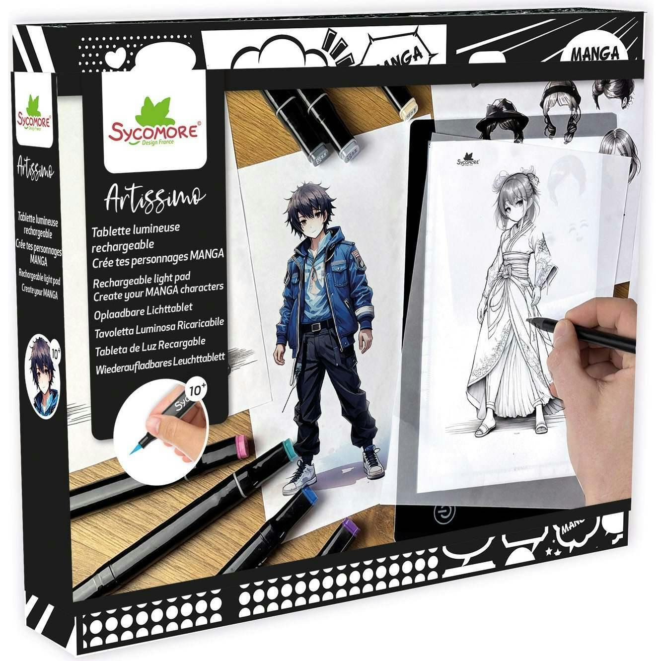 Manga - Rechargeable Led Light Pad - Create Your Manga Characters - 10y+