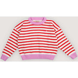 Marigold Jumper Tulip Red & Pink Lavander Stripes