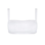 Women's White Bandeau Bikini Top