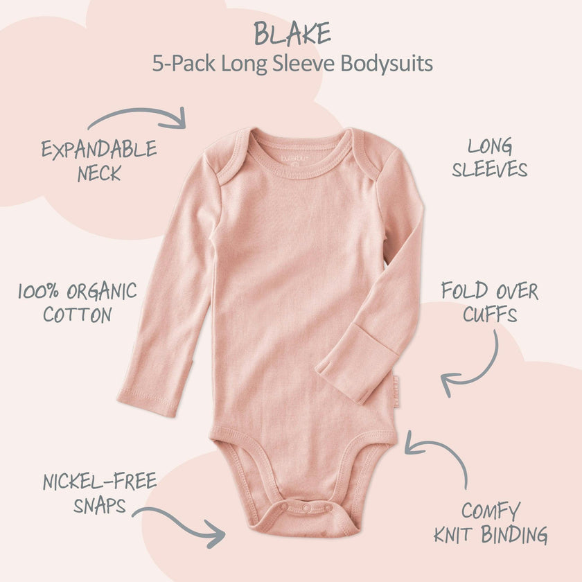 BLAKE 5-Pack Long Sleeve Bodysuits