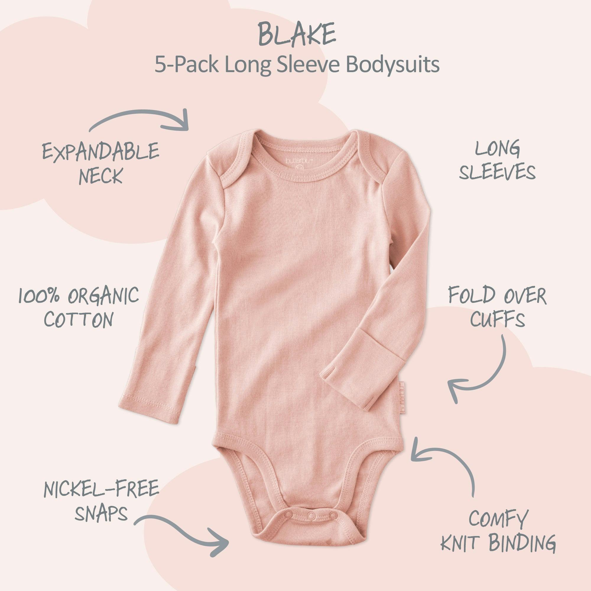 BLAKE 5-Pack Long Sleeve Bodysuits