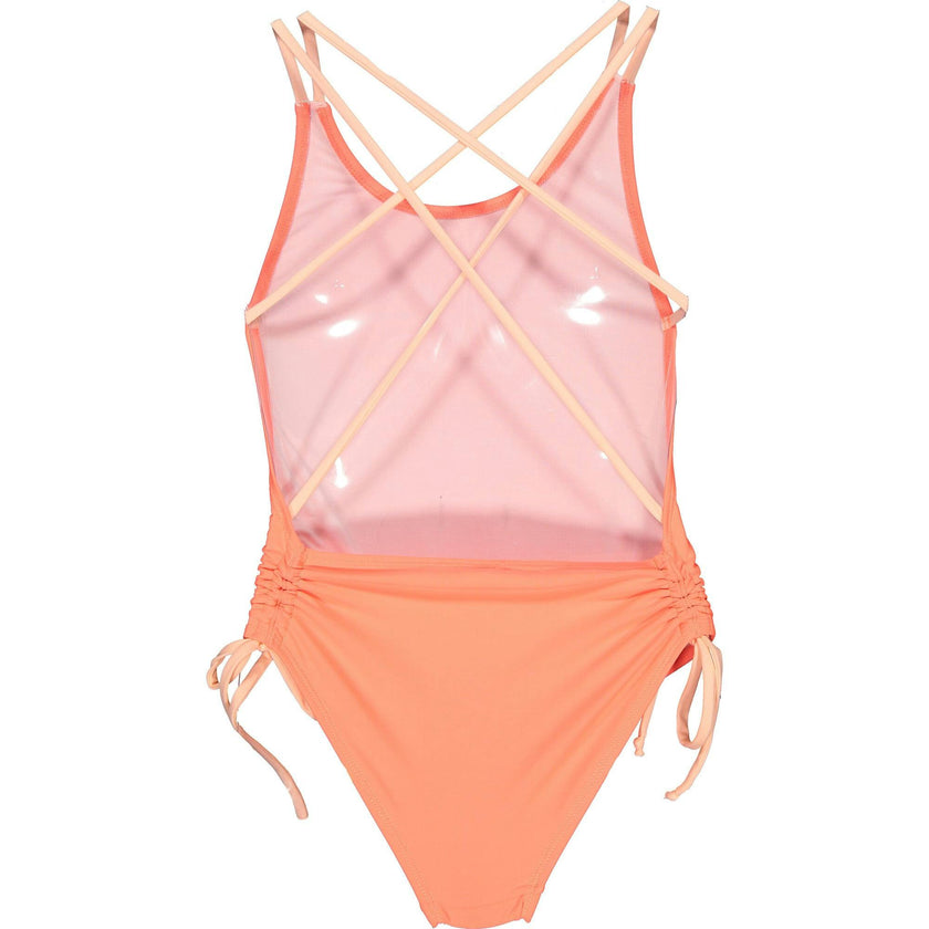 Adjustable Bow Bottom Swimsuit, Orange