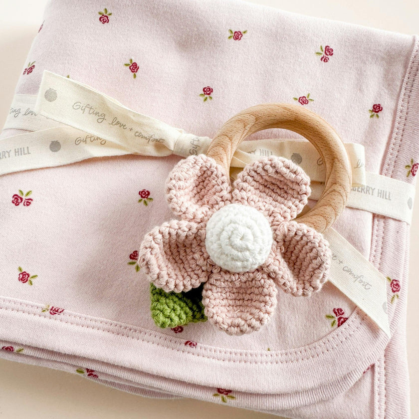 Layette Gift Set - Strawberry and Rose