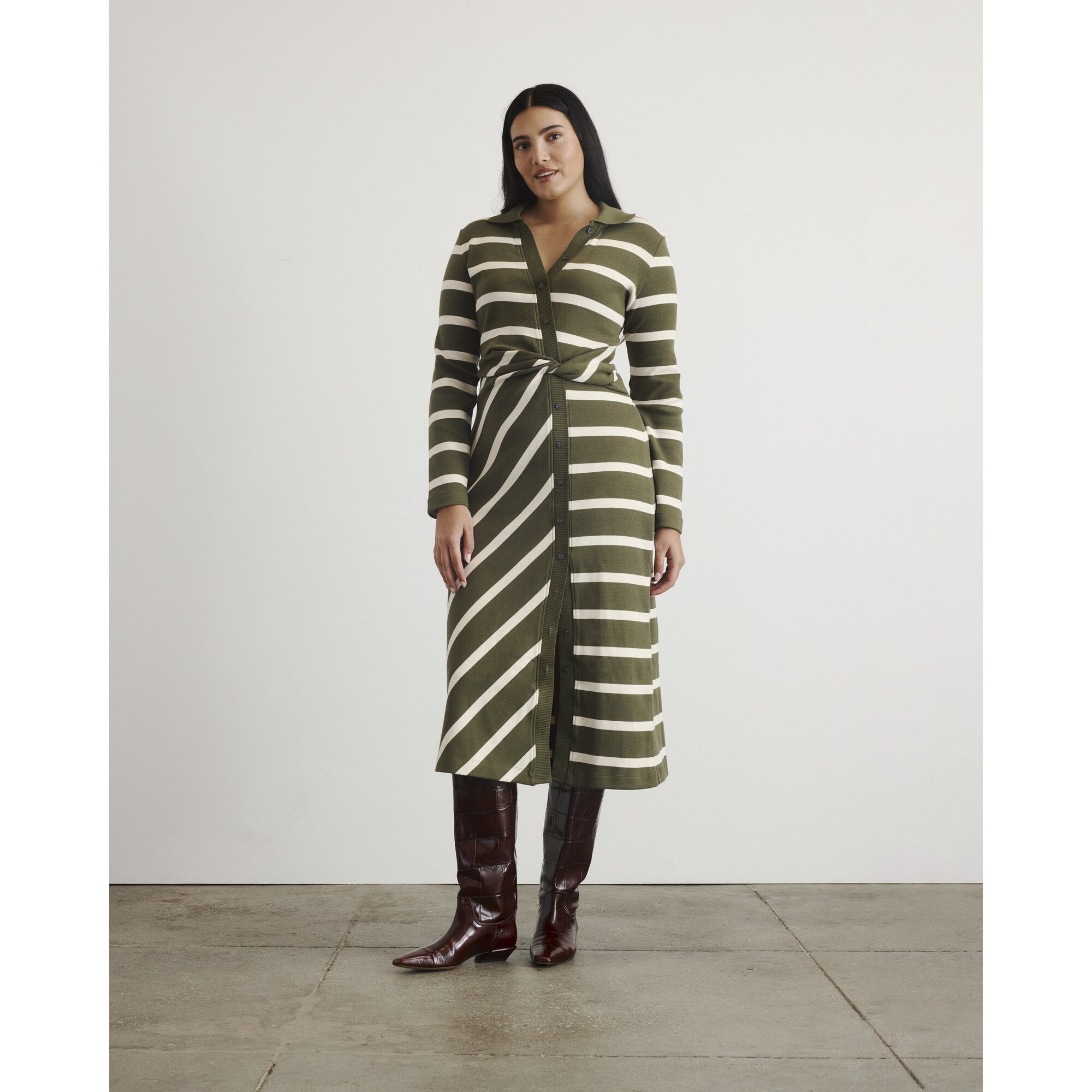 Ellicot Dress, Stripes