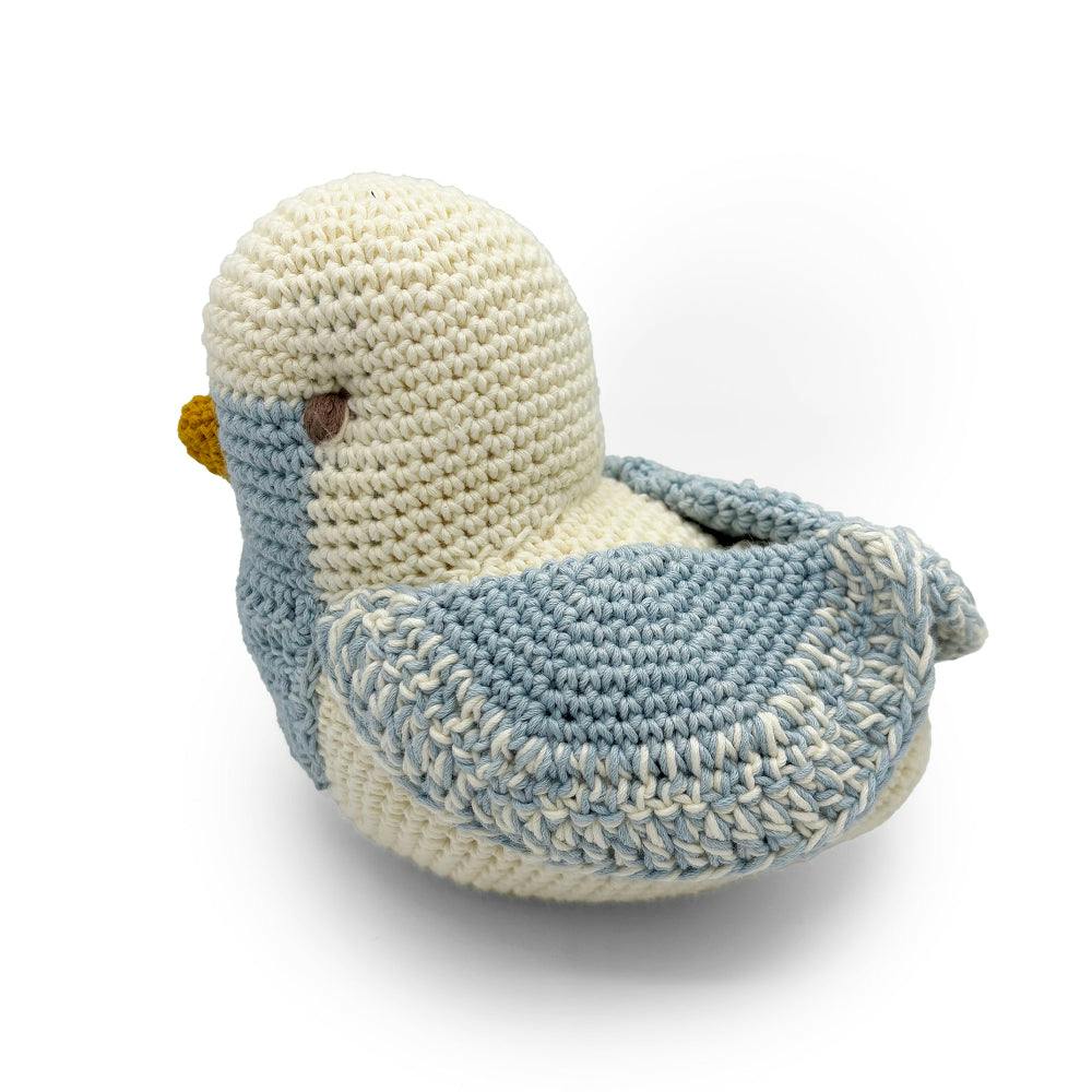 Blue Chickadee Music Box 100% organic cotton