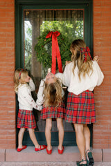Addison Skort in Holiday Plaid