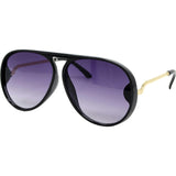 Black Aviator Teardrop Sunglasses