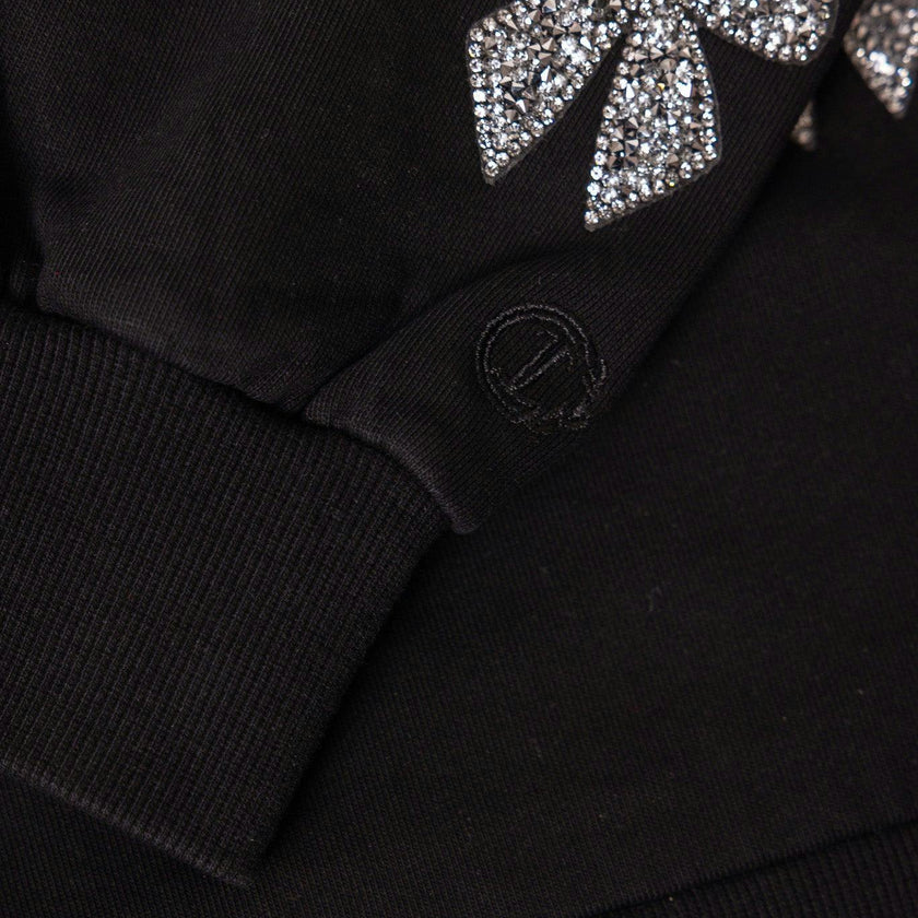 Micah Crew Neck Sweatshirt in Black & Bows