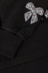 Micah Crew Neck Sweatshirt in Black & Bows
