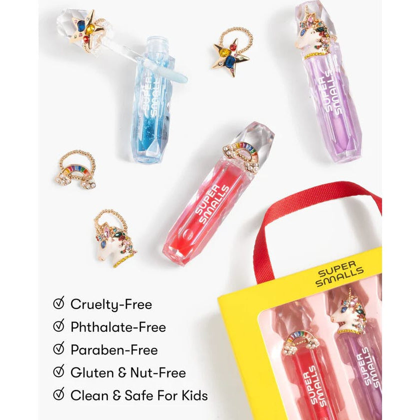 Gloss It Rainbow Lip Gloss Ring Set